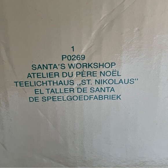 PartyLite Santa's Workshop Ceramic TeaLight Candle House Christmas Village Elves - Picture 11 of 11